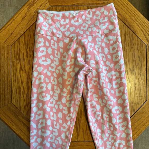 *RYDERWEAR* Pink x White Leopard Print Leggings Size Small - Picture 2 of 9